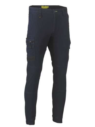 Picture of Bisley Flex & Move Stretch Cuffed Cargo Pants Denim