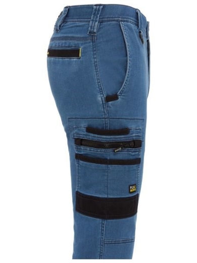 Picture of Bisley Flex & Move Stretch Cuffed Cargo Pants Denim