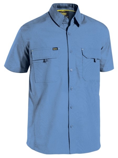 Picture of Bisley Mens X Airflow Short Sleeve Work Shirt 100% Cotton Ripstop