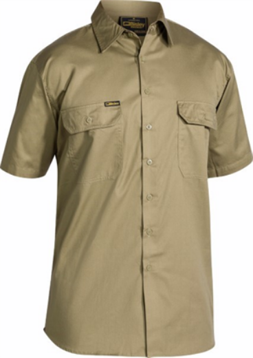 Picture of Bisley Cool Lightweight Short Sleeve Shirt 100% Cotton