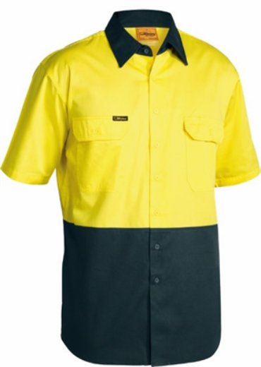 Picture of Bisley Lightweight Cool 2 Tone Short Sleeve Drill Shirt