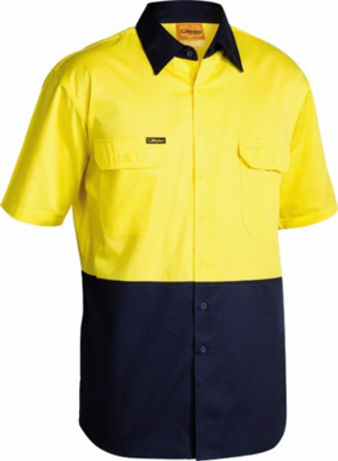 Picture of Bisley Lightweight Cool 2 Tone Short Sleeve Drill Shirt