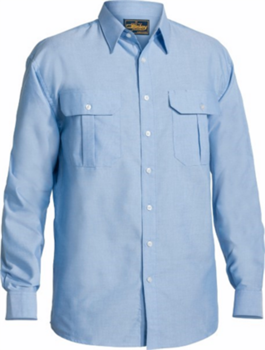 Picture of Bisley Oxford Shirt Long Sleeve 65% Polyester, 35% Cotton