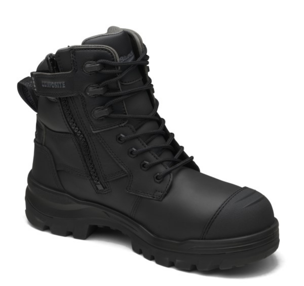 Picture of Blundstone ROTOFLEX Boot Zip Side Lace up 6 Black TPU Toe Guard