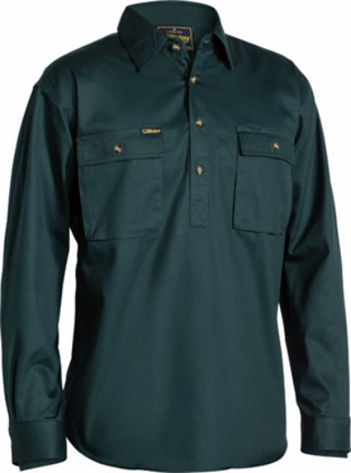 Picture of Bisley Cotton Drill Shirt Closed Front Long Sleeve