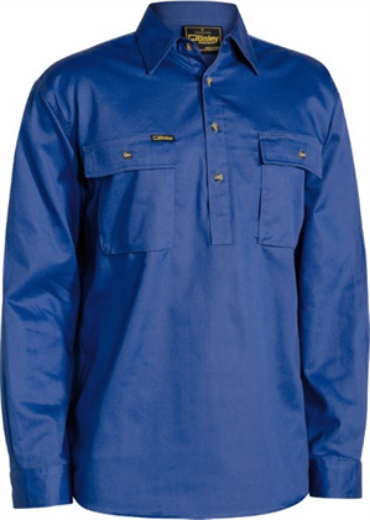 Picture of Bisley Cotton Drill Shirt Closed Front Long Sleeve