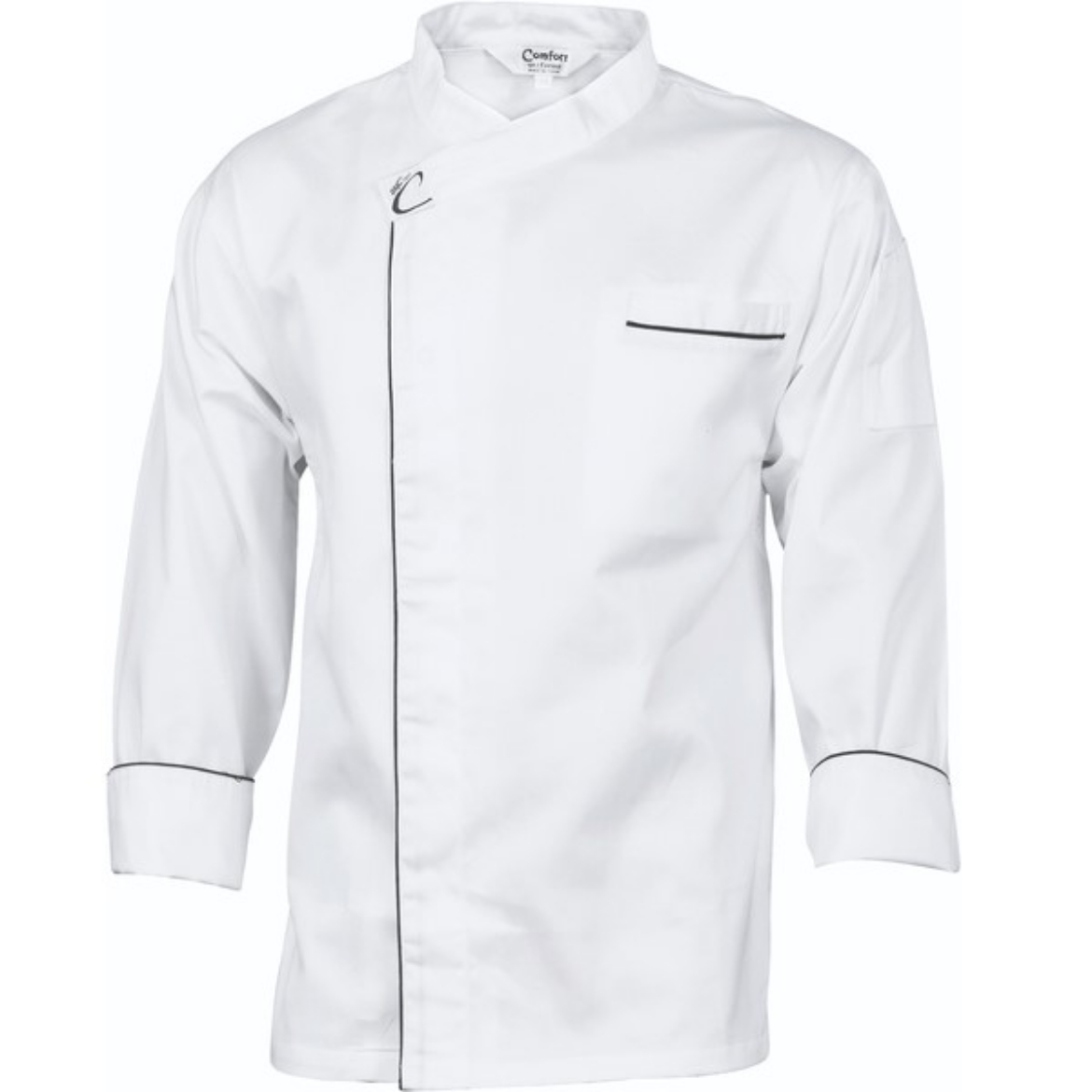 Picture of Chefs Unisex Cool Breeze Modern Jacket  Long Sleeve White