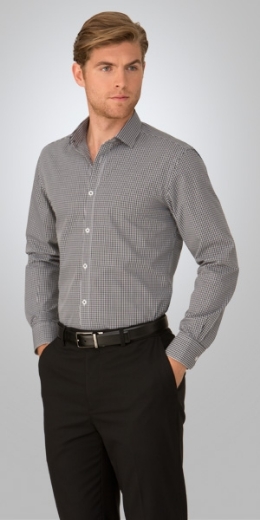 Picture of City Collection Mens So Ezy Check Shirt Long Sleeve