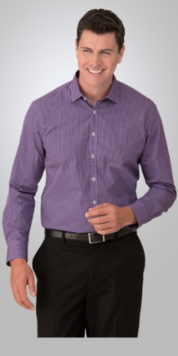 Picture of City Collection Mens So Ezy Check Shirt Long Sleeve