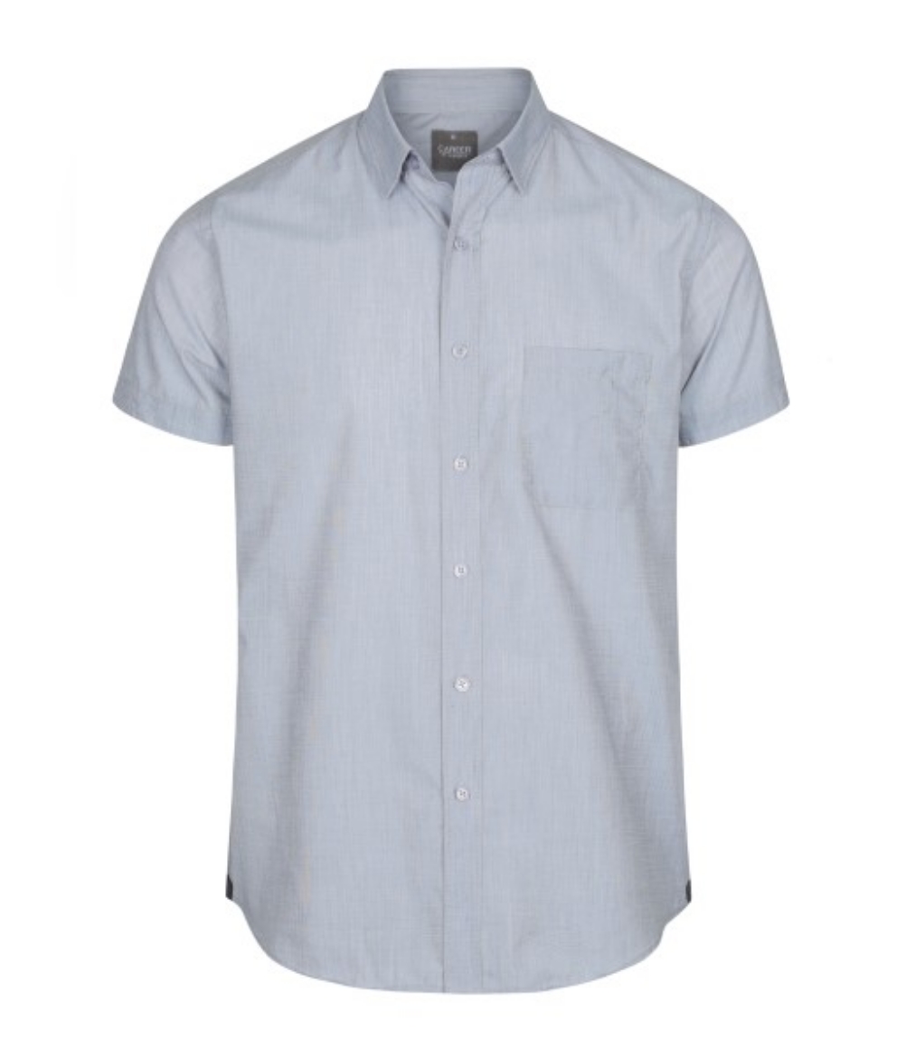 Picture of Gloweave Mens Smith End on End Casual Slim Fit Short Sleeve Shirt