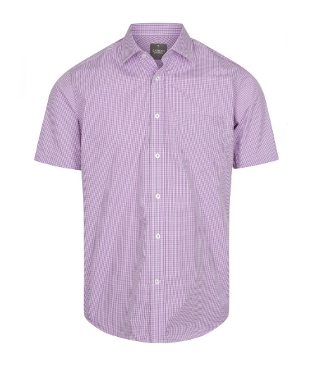 Picture of Gloweave Mens Westgarth Gingham Check Shirt Short Sleeve