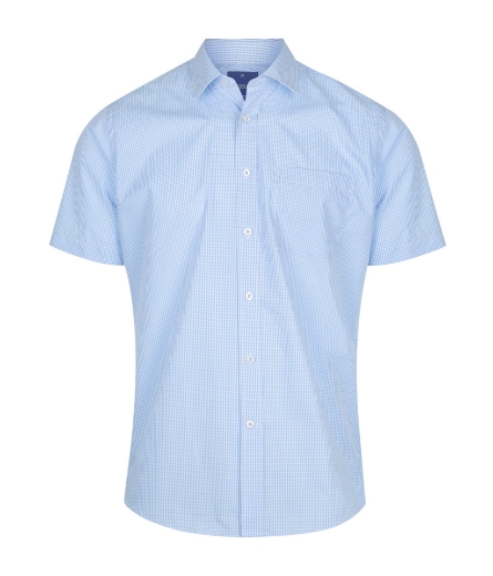 Picture of Gloweave Mens Westgarth Gingham Check Shirt Short Sleeve