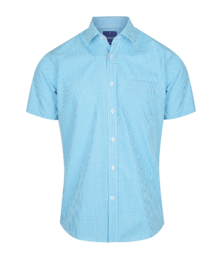 Picture of Gloweave Mens Westgarth Gingham Check Shirt Short Sleeve