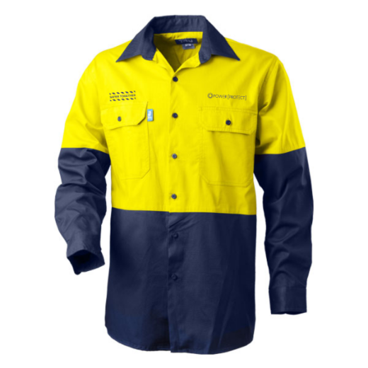 Picture of Tru Cotton Drill Shirt Long Sleeve 2 Tone