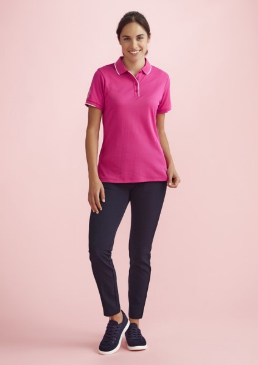 Picture of Bizcare Ladies Pink Short Sleeve Polo