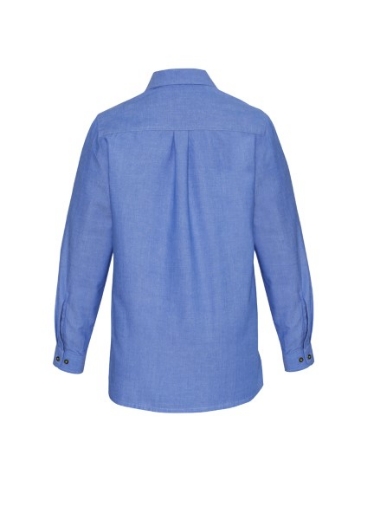 Picture of Biz Collection Ladies Blue Chambray Shirt Long Sleeve 100% cotton