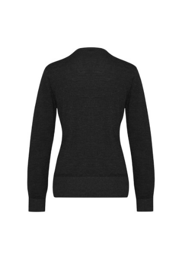 Picture of Biz Collection Ladies Origin Black/Charcoal Cardigan 100% Merino Wool