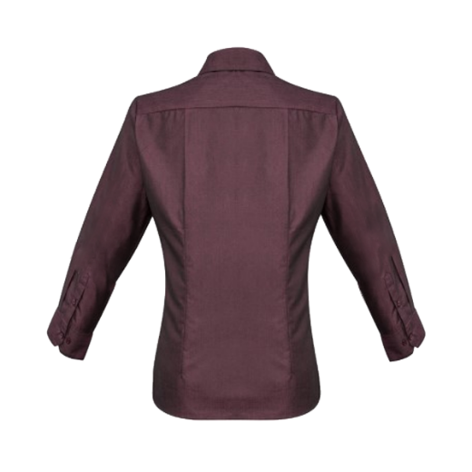 Picture of Biz Collection Ladies Hemingway Shirt Long Sleeve Port Wine (Custom Made)