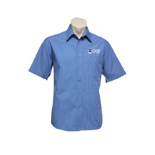 Picture of Biz Collection Mens Micro Check Shirt Short Sleeve 50% Cotton 50% Polyester