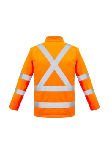 Picture of Syzmik Soft Shell Jacket 2 in 1 X Pattern Reflective Tape Orange (CF10028)