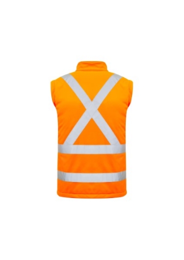 Picture of Syzmik Soft Shell Jacket 2 in 1 X Pattern Reflective Tape Orange (CF10028)
