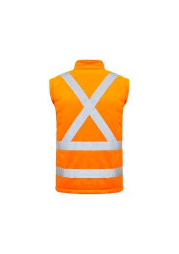 Picture of Syzmik Soft Shell Jacket 2 in 1 X Pattern Reflective Tape Orange (CF10028)