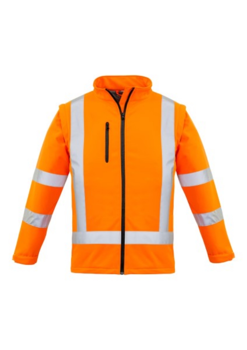 Picture of Syzmik Ladies Hi Vis NSW Rail 2 In 1 Softshell Jacket Reflective Tape Orange