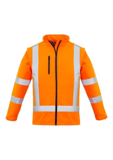 Picture of Syzmik Ladies Hi Vis NSW Rail 2 In 1 Softshell Jacket Reflective Tape Orange