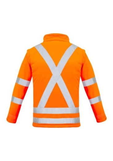 Picture of Syzmik Ladies Hi Vis NSW Rail 2 In 1 Softshell Jacket Reflective Tape Orange