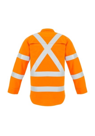 Picture of Syzmik Flame Resistant Rail Shirt with Reflective Tape Metatech HRC1 Orange
