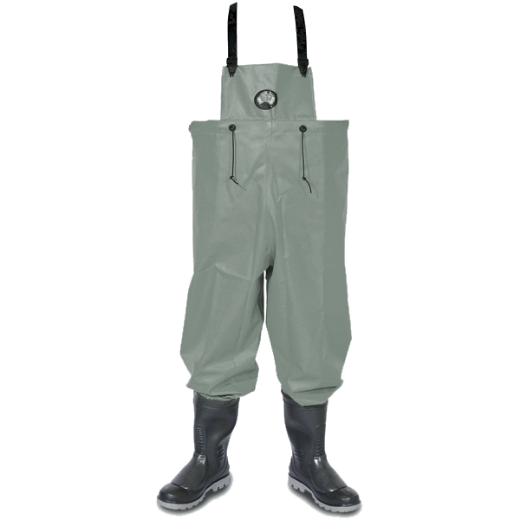 Picture of Waders Size Extra Large with Blundstone 024 Steel Cap Gumboot