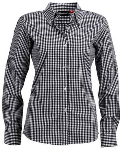 Picture of Identitee Ladies Miller Long Sleeve Gingham Shirt