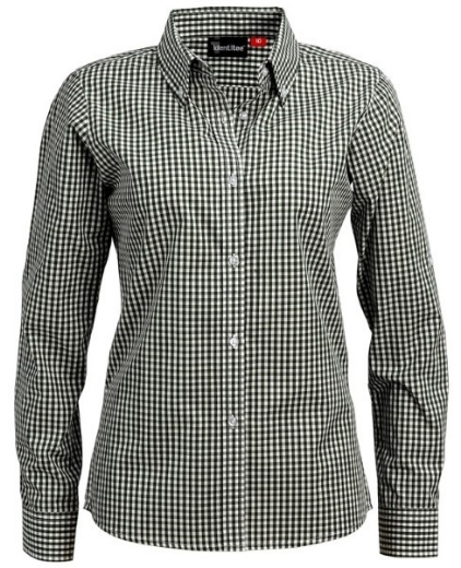 Picture of Identitee Ladies Miller Long Sleeve Gingham Shirt