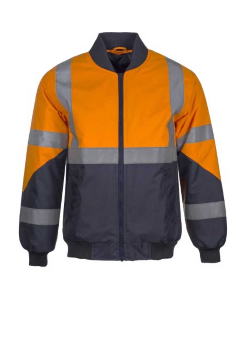 Picture of Flying Jacket X Pattern Reflective Tape Orange/Navy