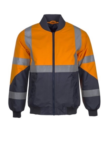 Picture of Flying Jacket X Pattern Reflective Tape Orange/Navy