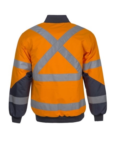 Picture of Flying Jacket X Pattern Reflective Tape Orange/Navy