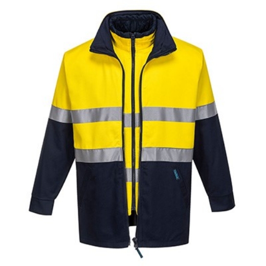 Picture of Prime Mover Hume 100% Cotton 4 in 1 Jacket with 2 Ring Reflective Tape