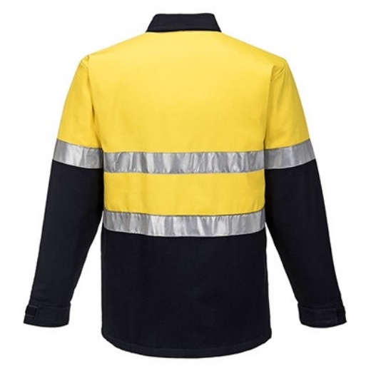 Picture of Prime Mover Quilt Padded Cotton Drill Jacket with 2 Ring Reflective Tape