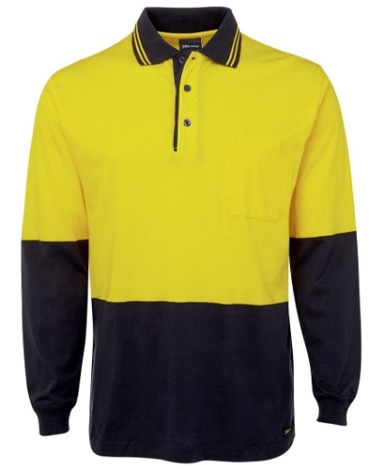 Picture of JB's Hi Vis 100% Cotton Long Sleeve Polo Shirt