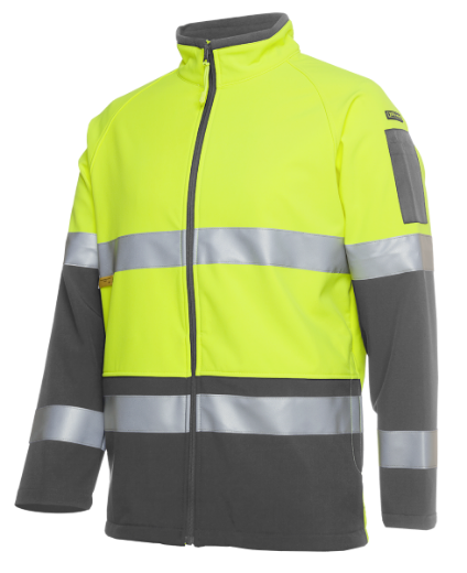 Picture of JB's Hi Vis Layer Jacket Soft Shell RT1 Reflective Tape 2 Tone