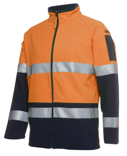 Picture of JB's Hi Vis Layer Jacket Soft Shell RT1 Reflective Tape 2 Tone