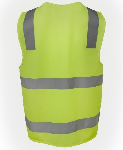 Picture of JB's Hi Vis Day Night Zip Safety Vest with ID Pocket 100% Polyester