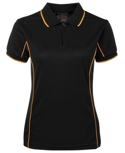 Picture of Podium Ladies Piping Polo Shirt 100% Polyester Pique Knit