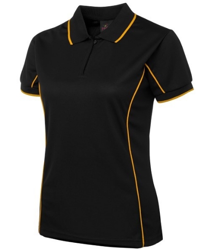 Picture of Podium Ladies Piping Polo Shirt 100% Polyester Pique Knit