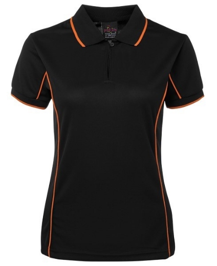 Picture of Podium Ladies Piping Polo Shirt 100% Polyester Pique Knit