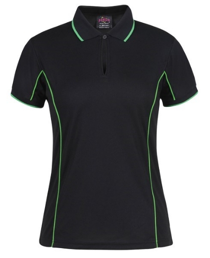 Picture of Podium Ladies Piping Polo Shirt 100% Polyester Pique Knit