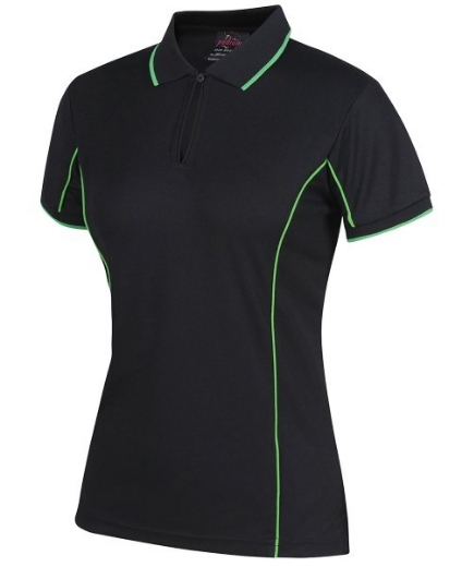 Picture of Podium Ladies Piping Polo Shirt 100% Polyester Pique Knit