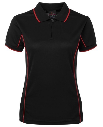 Picture of Podium Ladies Piping Polo Shirt 100% Polyester Pique Knit