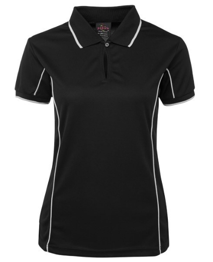 Picture of Podium Ladies Piping Polo Shirt 100% Polyester Pique Knit
