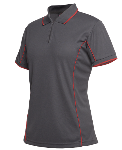 Picture of Podium Ladies Piping Polo Shirt 100% Polyester Pique Knit